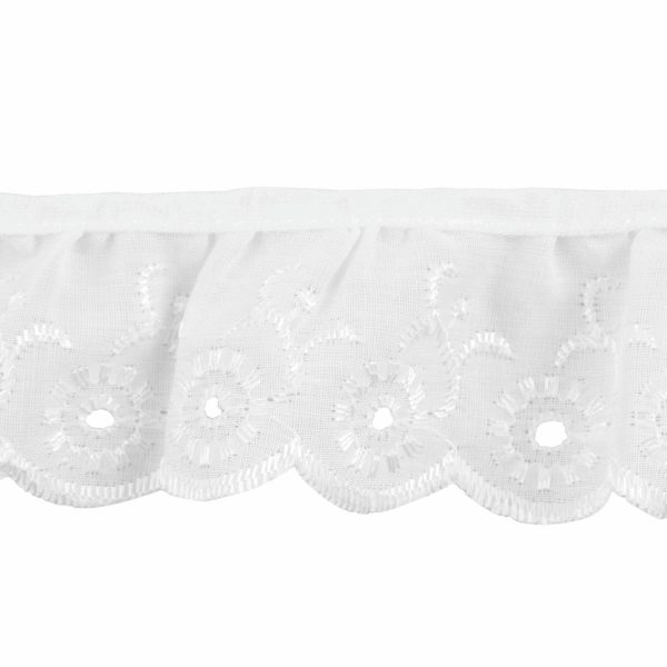 Broderie Anglaise Frilled White