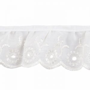 Broderie Anglaise Frilled Cream