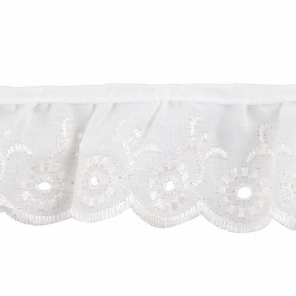 Broderie Anglaise Frilled Cream