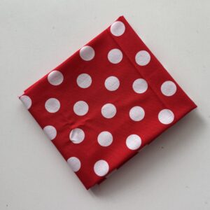 Large Red & White Dot Fabric