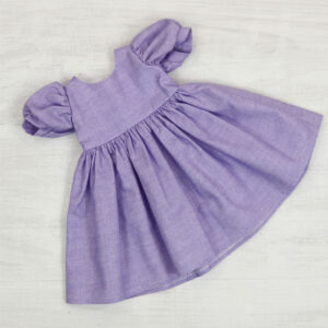 Sleeved Dress - Plain Lilac Fabric