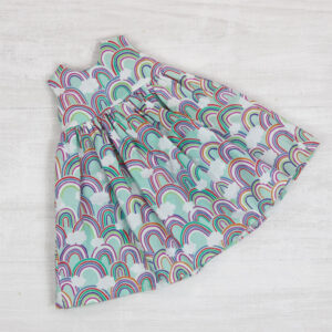 Sleeveless Dress - Mint Rainbow Fabric